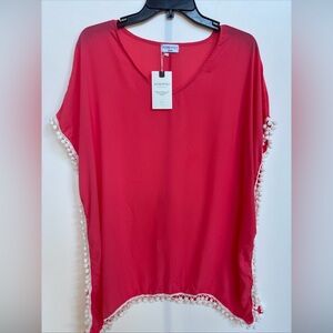 Dreamly Women's Chiffon Swimsuit Coral Beach Cover Up